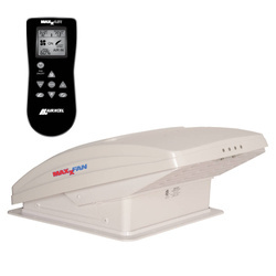 MaxxFan Deluxe zdalnie sterowany wentylator dachowy, świetlik do kampera, Biały, 40x40cm