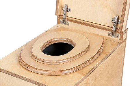 TROBOLO children's seat for composting toilet seat - alder and birch plywood