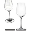 silwy magnetic crystal wine glasses - set of 2 with metal Nano-Gel pads, for motorhomes and boats