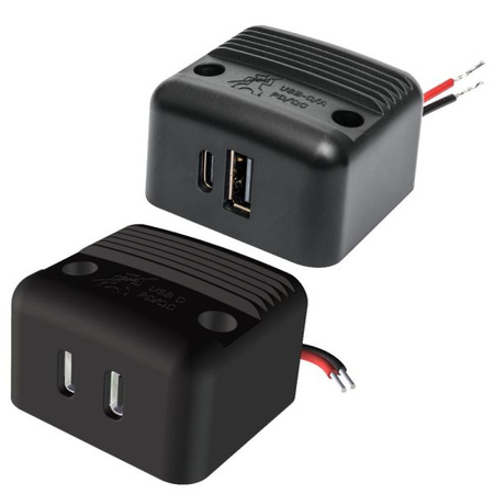 Pro Car gniazdo samochodowe USB-C/USB-A szybkie ładowanie PD QC PPS