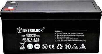 250AH Battery JDG-AGM-GEL Hybrid ENERBLOCK 12V