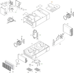 Pokrywa z napisem Truma do systemów klimatyzacji Saphir, kolor niebieski