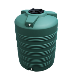 Cylindryczny pionowy pojemnik 1500 l UHPLAST zielony