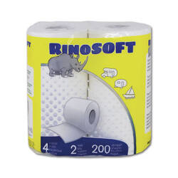 RinoSOFT rozpuszczalny papier toaletowy - 4 rolki po 200 listków