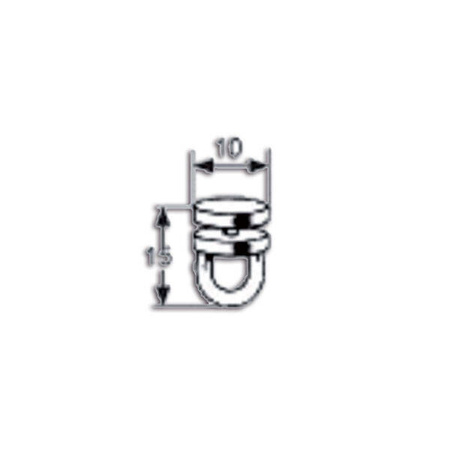 Nylon curtain hook - for C-rail