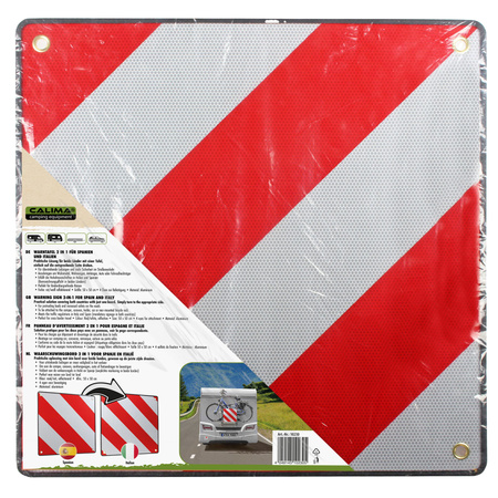 EAL 2-in-1 Warning Sign made of Aluminum, Red-White, 50x50 cm