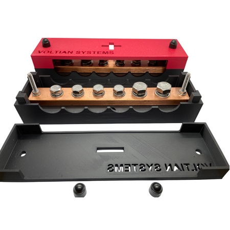 Busbar miedziany Voltian Systems 6P M8/M10 400A 70V - komplet 2 szt.