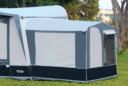 CAMPTECH Jade 18 caravan travel awning - circumference 1075-1100 cm, Camptex All Season, 4 windows, poles sold separately
