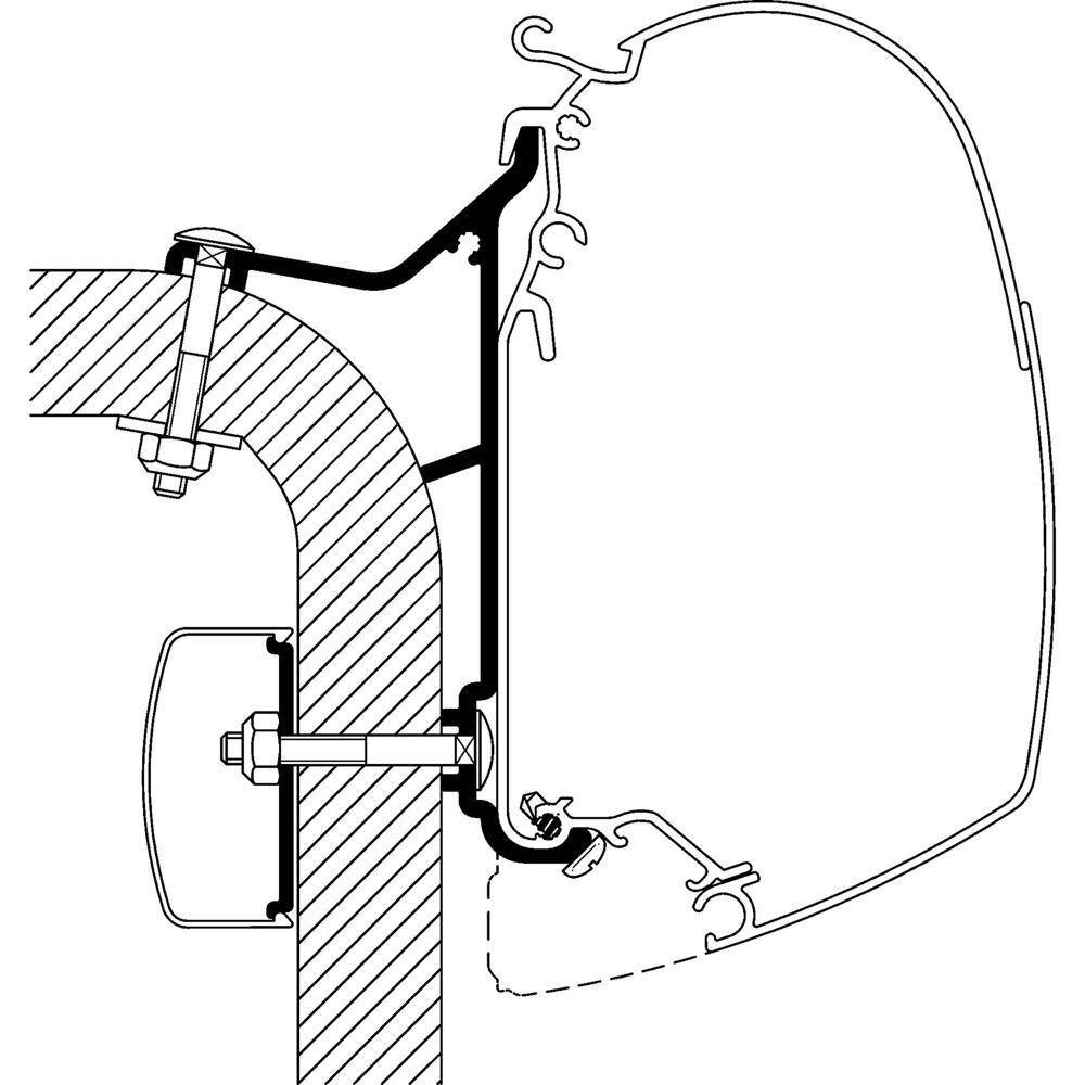Adapter do montażu markiz 5 m marki Thule do kamperów Hymer B-Class Generation 2