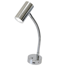 Lampa do czytania LED Frilight elastyczna USB-C z włącznikiem chrom 3000K
