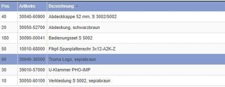 Logo for Truma S radiators, brown