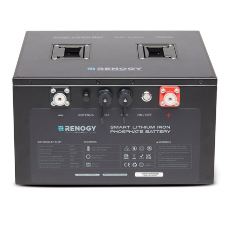 Akumulator Renogy LiFePO4 12V 500Ah Pro Smart z Bluetooth i funkcją samonagrzewania