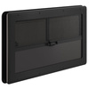 Sliding Window S10, 900 x 450 mm black inner frame