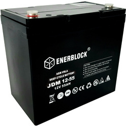 Akumulator kwasowo-ołowiowy ENERBLOCK AGM DEEP CYCLE 12V, 55AH Seria JDM