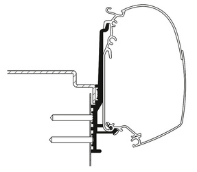 Knaus Tourer CUV adapter markizy do Thule 5200 - 3 m