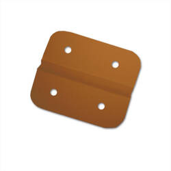 Plastic chest hinge 43 x 40 mm, brown - flat hinge for lids, lockers and seat boxes