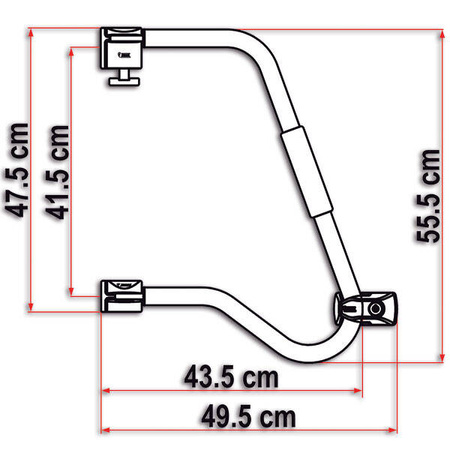 Aluminiowy uchwyt bezpieczeństwa Security 46 PRO - biały