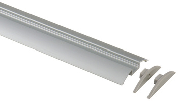 Profil aluminiowy półokrągły 1,5m szary 57mm x 10mm