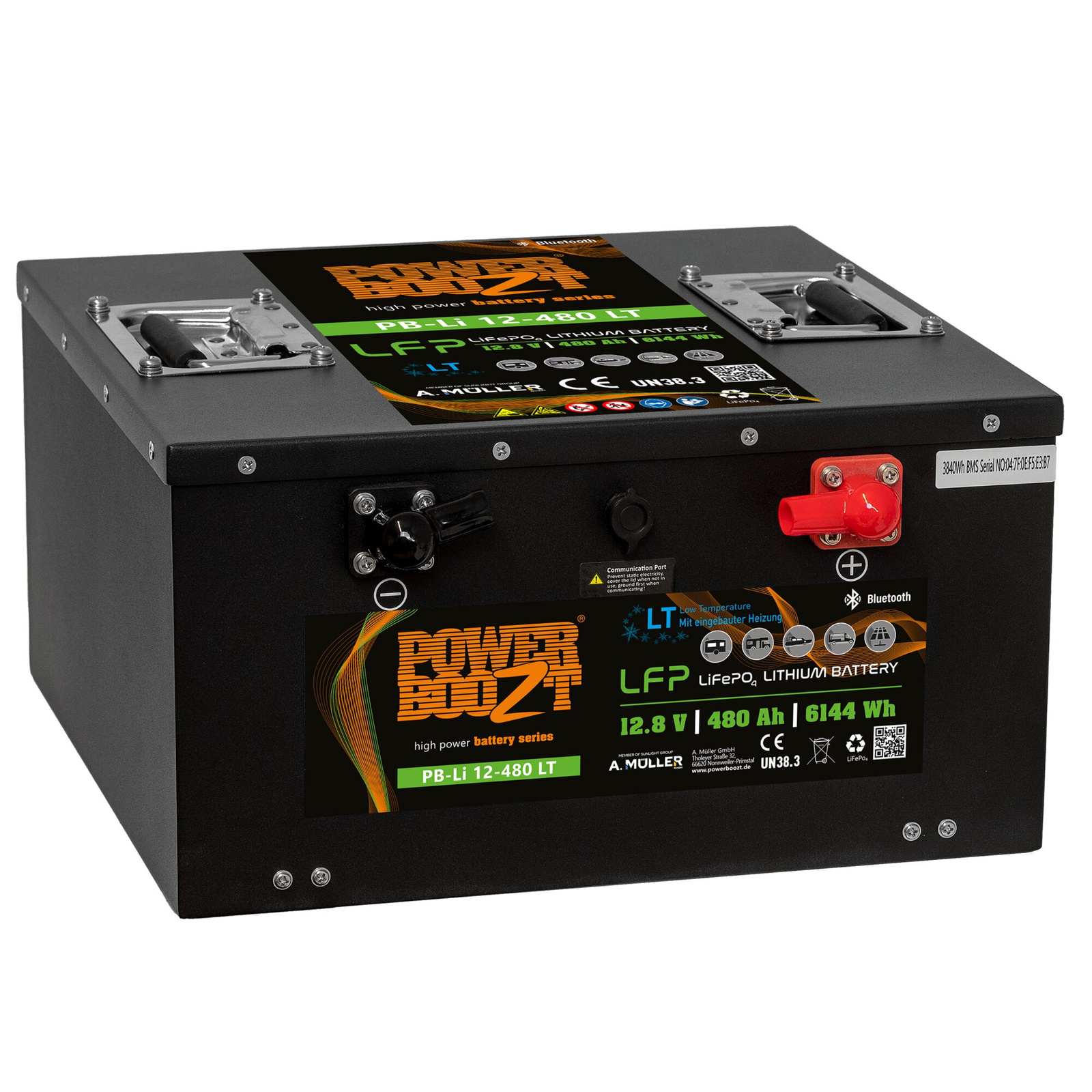 Akumulator litowo-jonowy Powerboozt 480Ah 12,8V do zimnej pogody
