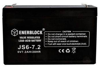 Akumulator kwasowo-ołowiowy ENERBLOCK AGM 6V, 7.2AH Seria JS