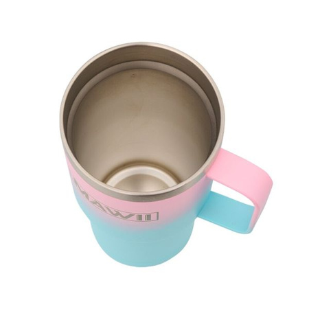 Stainless Steel Mug with Handle, 600 ml, pink-turquoise
