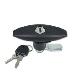 Lock 1201 black with cylinder and keys