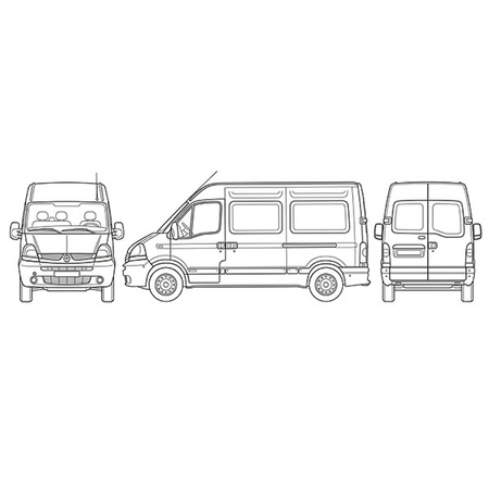 Wewnętrzna osłona termiczna szyb kabiny Renault Master 2005–2010
