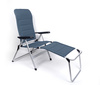 Podnóżek MALAGA COMFORT, tapicerowany, ciemnoniebieski, rama aluminiowa
