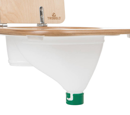 Composting toilet insert (white) & toilet seat TROBOLO