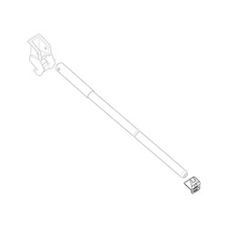 Przedni uchwyt na wędkę, długość markizy 4 - 6 m