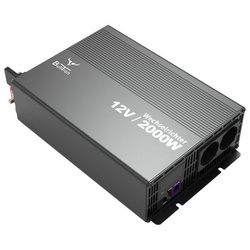 Inwerter BullTron 2000W 2 Gniazda Wyświetlacz Do Kampera