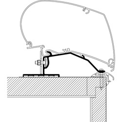 Thule Adapter dachowy 3,25m do przyczep kempingowych Adria