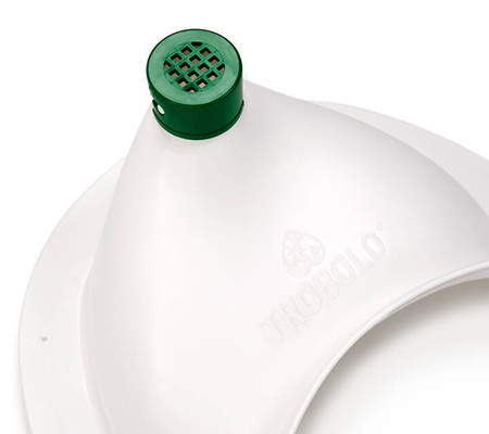 TROBOLO separator moczu biały z drewnianą deską sedesową - wkład do toalety kompostującej DIY