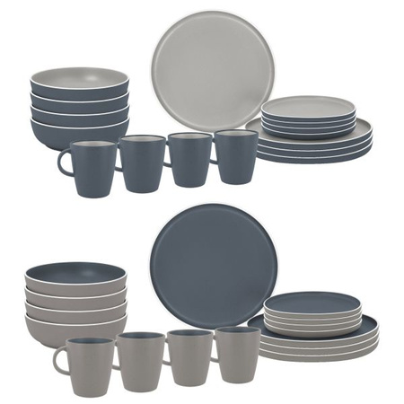 Tableware Set Lunchbox Trilogy Grey, 16 Pcs.