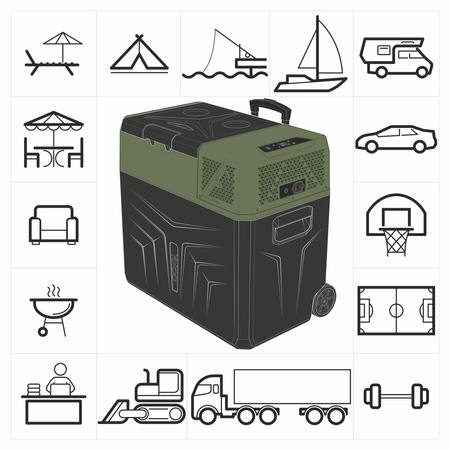 Lodówka przenośna kompresorowa Yolco 47L BCX50 Green