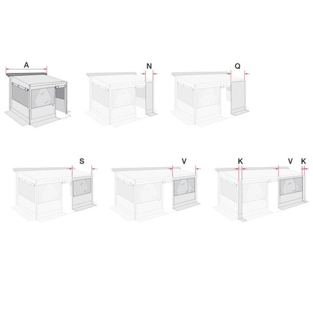 Fiamma przedsionek do markizy Privacy Room CS Light lekki do kampera/vana