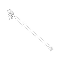 Obudowa uchwytu drążka napinającego, długość markizy 4 - 6 m