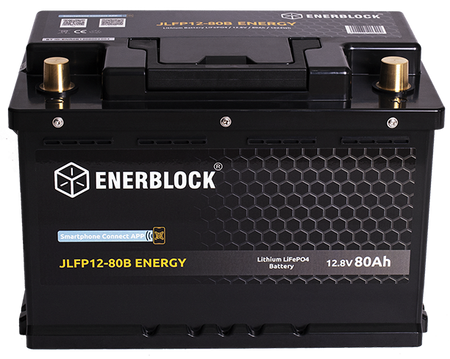 80AH Battery LITHIUM ENERGY LiFePO4 ENERBLOCK 12.8V