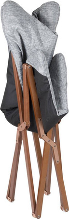 Bo-Camp folding camping chair L Grey Urban Outdoor - Bloomsbury - Oxford polyester