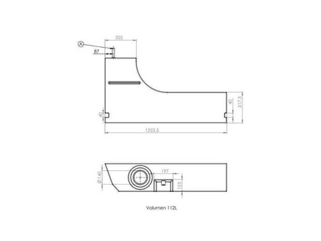 Aplast Zbiornik wody pitnej CARAVAN 112 l lewy - Fiat Ducato, Citroen Jumper, Peugeot Boxer