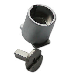 Rosette 30 mm swivel knobs walnut square