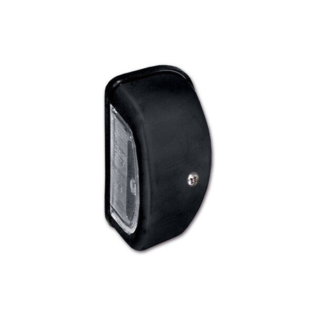 Black licence plate light