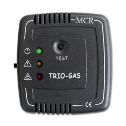 TrioGas trivalent gas leak detector grey panel mount