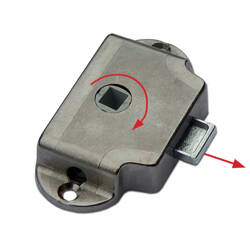 Zamek Piccolo Nova prawy niklowany D25