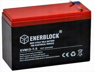 Akumulator kwasowo-ołowiowy ENERBLOCK AGM E-Vehicle 12V, 7.5AH Seria EVM