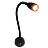 Lampa na gęsiej szyi czarna 42cm 2,2W 140lm ściemnialna IP20