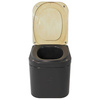 Trelino Origin M composting separation toilet anthracite with wooden lid, 5 l / 6.5 l, no water or chemicals