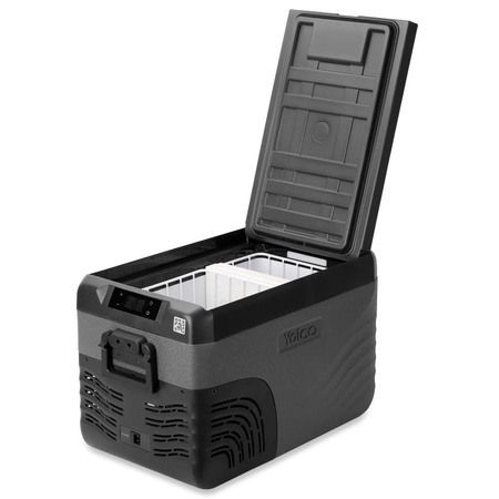 Yolco przenośna lodówka kompresorowa KX30 25 l, dwustrefowa, Carbon