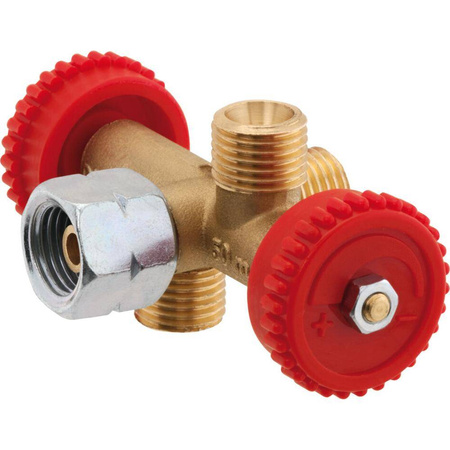 Zawór potrójny 1/4 LH-UM x 3 x 1/4 LH-KN 4bar
