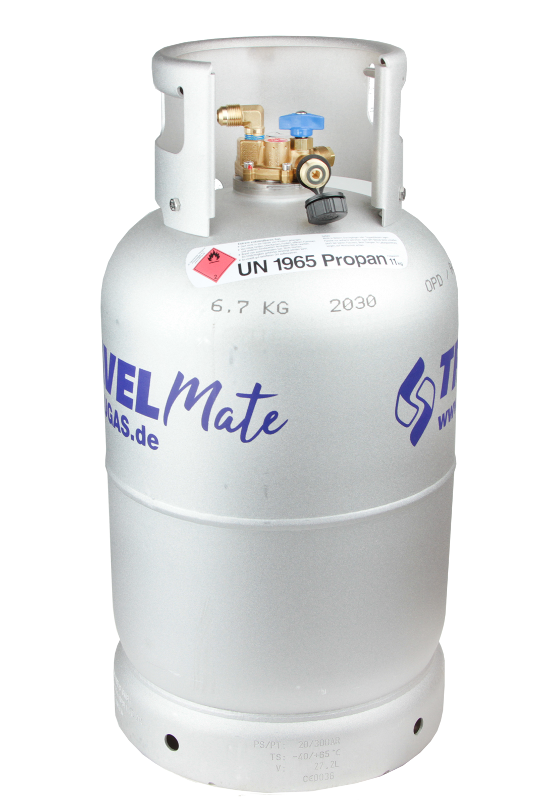 Alugas TRAVEL Mate - 11kg (25 Litrów) - Aluminiowa / Samodzielne napełnianie